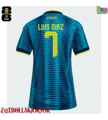 Colombia Luis Diaz #7 Bortatröja Dam VM 2026 Kortärmad